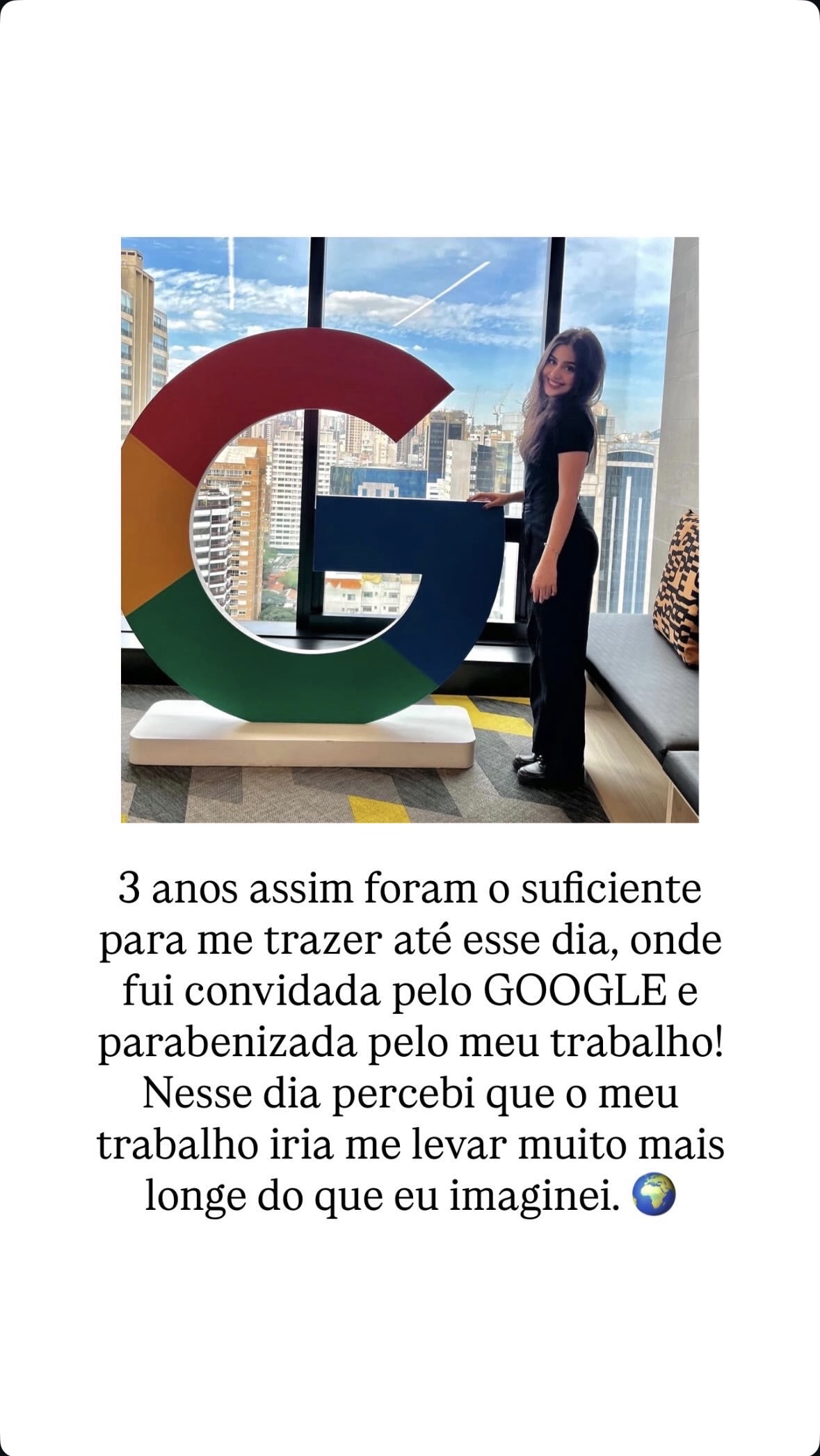 Bianca Araújo convidada pelo Google