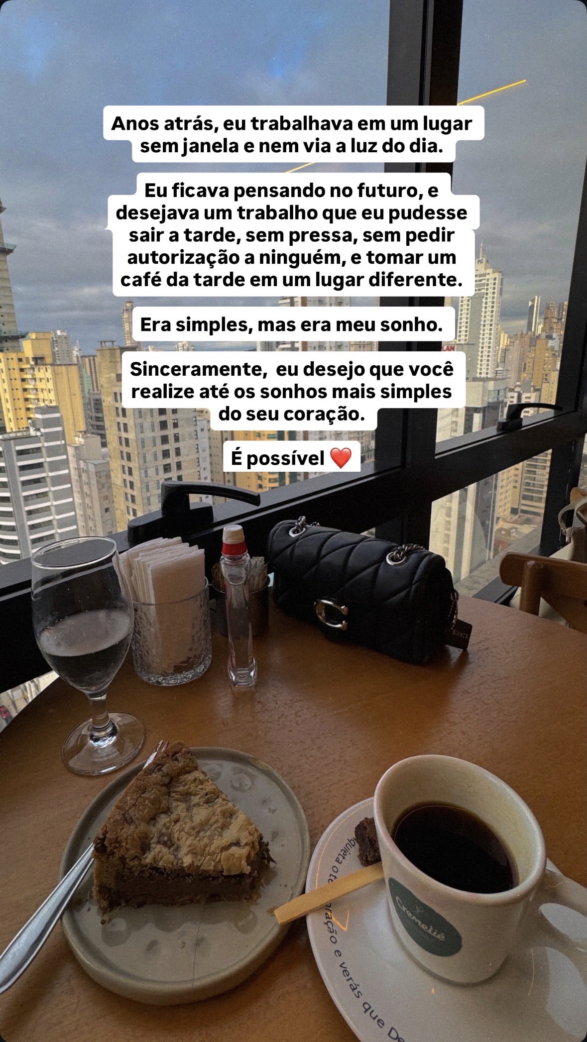 Post da Bianca sobre a virada de vida no digital